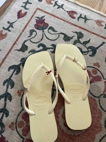 Havaianas Slim — Tongs Femme Rose Gold
